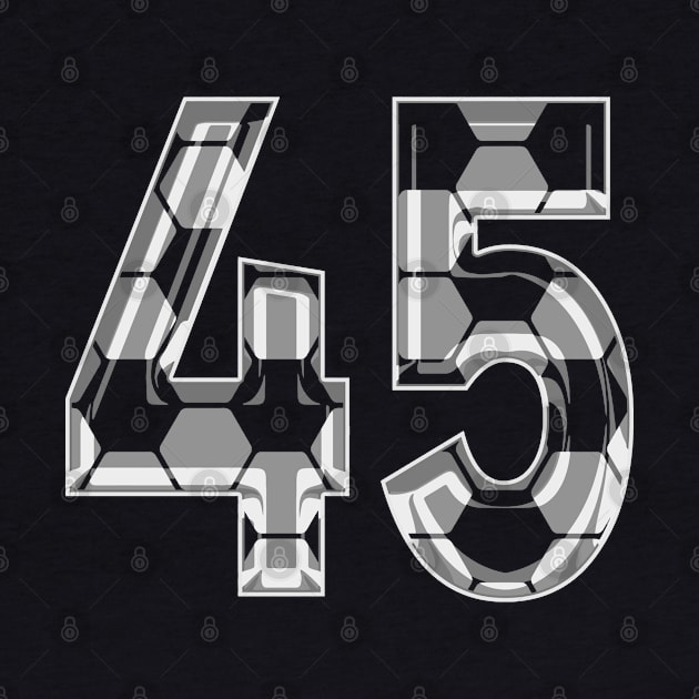 Soccer Number 45 Soccer Jersey #45 Soccer Mom Player Fan by TeeCreations